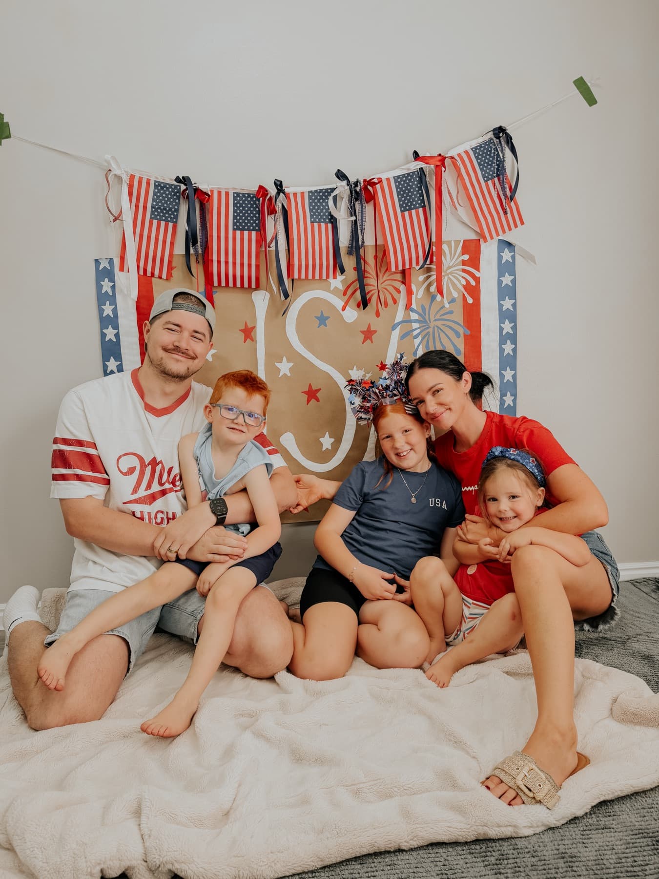 Family portrait at home