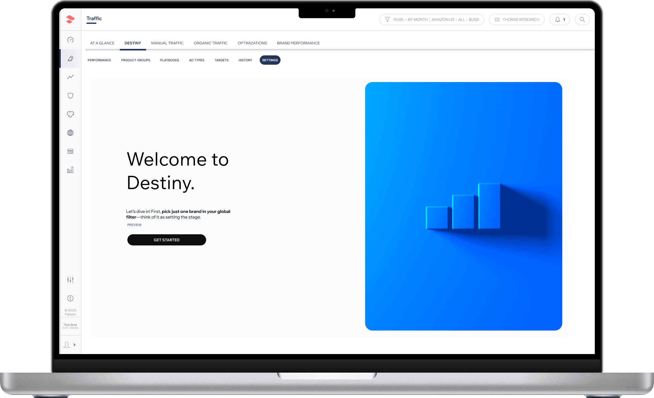 Destiny advertising platform interface